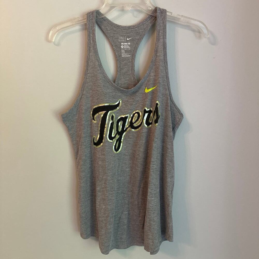 Nike Detroit Tigers gray, racer back tank top, women’s medium